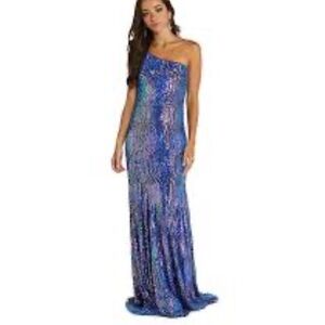 Night Way Collections Women's One-Shoulder Sequin Dress